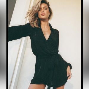 Princess Polly Black Party Mini Dress Size 8